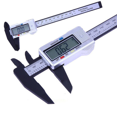 

150mm 6inch LCD Digital Electronic Carbon Fiber Vernier Caliper Gauge Micrometer