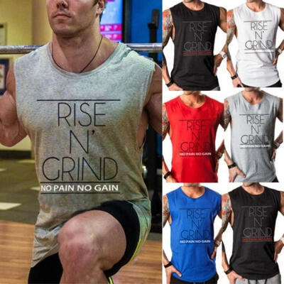 

Fashion Mens Muscle Gym T-shirt Tank Top Bodybuilding Stringer Vest Workout HOT