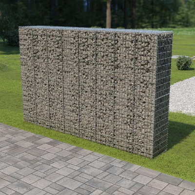 

Gabion Wall with Covers Galvanized Steel 118"x197"x787"