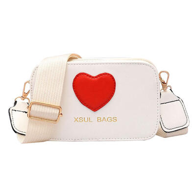 

Fashion Teenage Girls Love Heart Pattern Shoulder Bags PU Crossbody Bag