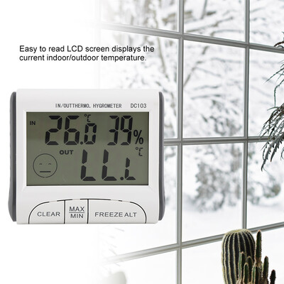 

Greensen Digital Freezer Thermometer IndoorOutdoor Temperature Sensor with Audible Alarm