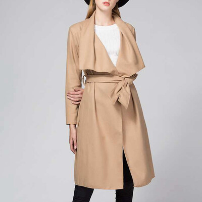 

〖Follure〗Winter Lady Womens Solid Color Irregular Belt Coat Cardigan Outerwear