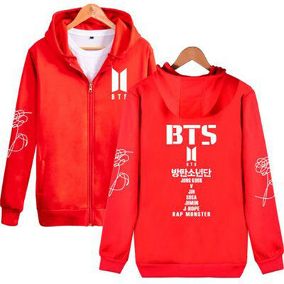 

Love Yourself KPOP BTS Bangtan Boys Sweatshirt Zip Hoodie Pocket Jacket Unisex