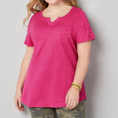 

Roseonmyhand Womens Fashion Casual Loose Solid Half Sleeve Summer Shirts Tops