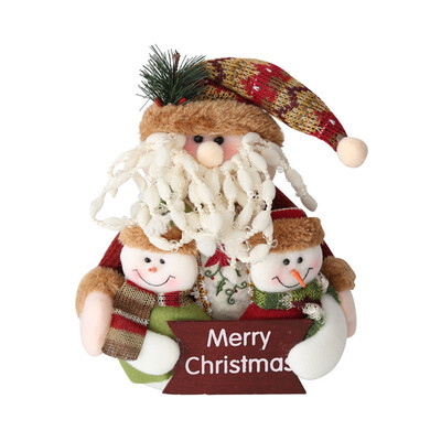 

Merry Christmas Xmas Santa Claus Snowman Ornament Christmas Family Portrait Flannel Rag Doll Gift Home Festive Supplies