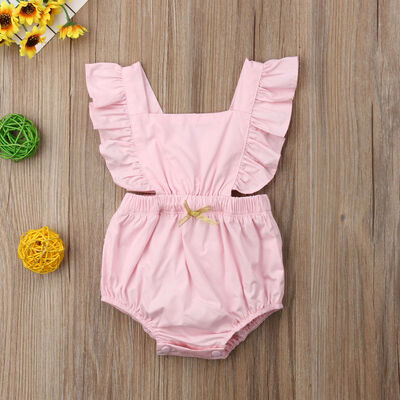 

Baby Girls Summer Ruffle Romper Bodysuit Playsuit Sunsuit Clothes Outfits