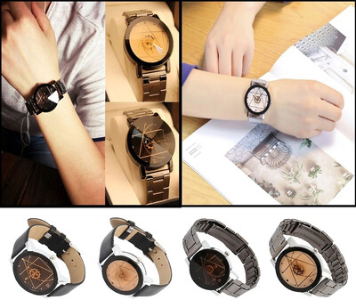 

Vogue MenWomen Stainless SteelFeather Belt Watch Quartz Analog Wristwatches