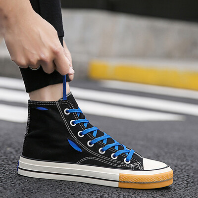 

Summer Top Canvas Korean Trend Braid Shoe Shoes Recreational Autumn Shoe 2019 New Mid-Top Mens Shoe