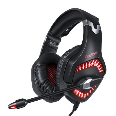 

ONIKUMA K1BPRO Gaming Headset 35mm Stereo USB LED Headphones Over Ear PC Earphone with Omnidirectional Microphone Volume Control