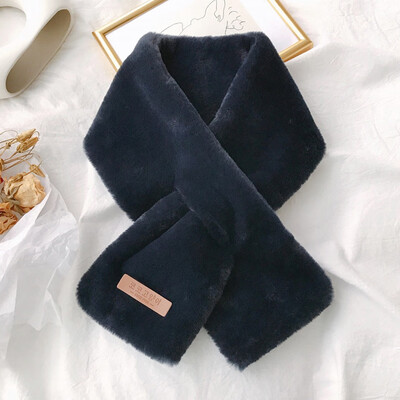 

Gobestart Women Fashion Winter Faux Fur Scarf Pure Color Outerwear Scarf Warm