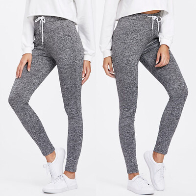 

Tailored Fashion Womens Elastic Drawstring Solid Leggings Sport Casual Fitness Yoga Pants