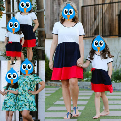 

Family Matching Clothes Women Girls Mother&Daughter Floral Dresses Outfits