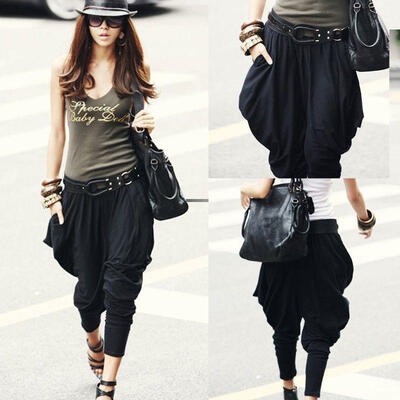

Women Korean YOGA BAGGY Stretchy Casual Loose Hip Hop Dance Harem Pants Trousers