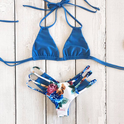 

Roseonmyhand Swimwear Women Bikini Set Bandage Push-Up Swimsuit Bathing Beachwear