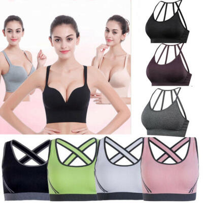 

Stretch Shock Absorber Active High Impact Sports Bra Soft Cup Racerback Running
