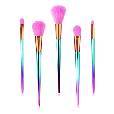 

Toponeto 5PCS Wooden Foundation Cosmetic Eyebrow Eyeshadow Brush Makeup Brush Sets Tools