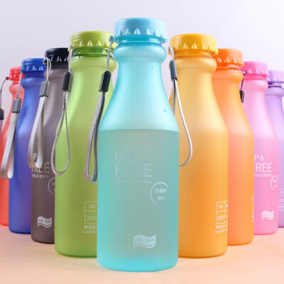 

550ml Hot Sale sports cup Protein Shaker Portable Motion Frosted Water Bottle Free Plastic For Sports camping hiking