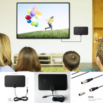 

New 50 Miles Range Indoor Digital TV Antenna HDTV 1080P 4K FOX Amplified Amplifier