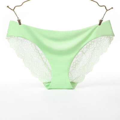 

Sexy Women Lace Silk Cotton Panties Hollow out Underwear Soft Briefs Underpants Ultra-Thin Breathable