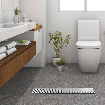 

Greensen Bathroom Shower Floor Rectangle Linear Grate Stainless Steel Shower DrainStraight Drainage