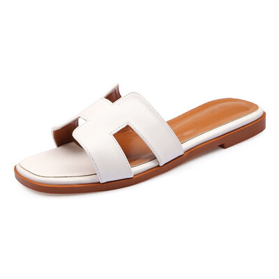 

A9988 Korean fashion sweet&thin womens shoes flat with shallow mouth microfiber H slippers Th