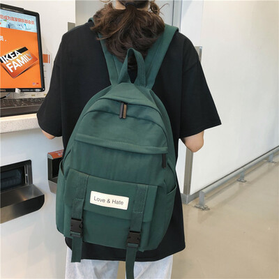 

Ins wind bag female Korean high school students simple Joker Japanese junior high school girls backpack