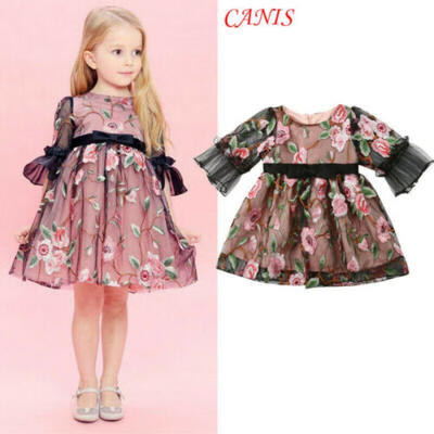 

Princess Kids Flower Girl Dress Lace Tulle Dress Party Pageant Wedding Dresses