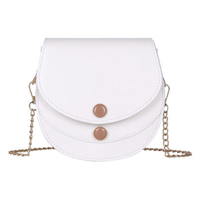 

Solid Color Flap Shoulder Handbags Women Leather Chain Crossbody Saddle Bag