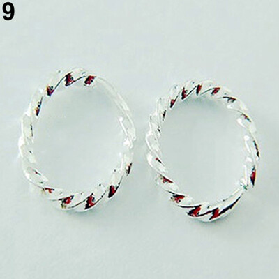

1 Pair Simple Shiny Smooth Small Wave Big Wave Hoop Snap Closure Circle Earrings