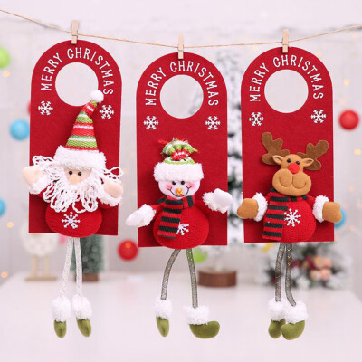 

〖Follure〗3PC Christmas Ornament Home Decoration Tree Door Hang Children Gifts Nonwoven