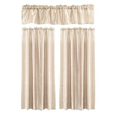 

Valance &Curtain Panels Curtain Set Solid Color Blackout Small Curtain Drape for Kitchen Study Room Coffee Shop Curtain