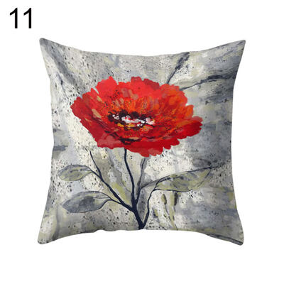 

Bright Color Flower Pillow Case Cushion Cover Sofa Bed Car Cafe Office Decor