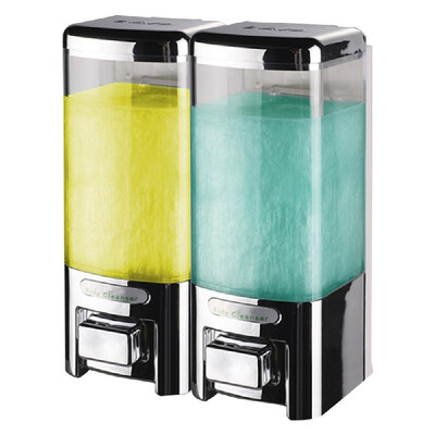 

SVAVO Manual Soap Dispenser Wall Mounted Dish Liquid Lotion Gel Shampoo Chamber Dispenser for Bathroom Kitchen