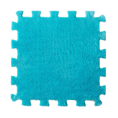 

Gobestart 3030CM Living Room Bedroom Children Soft Patchwork Carpet Splice Baby Mat Blue