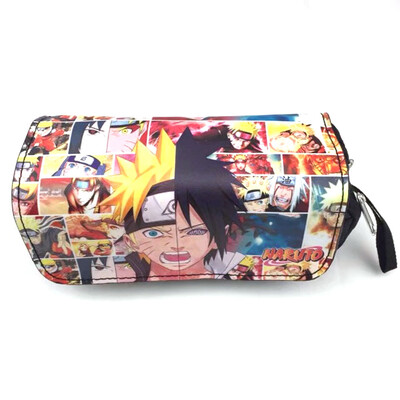 

lunanana Naruto Shippuden Pencil Case Japanese Anime Big Capacity Storage Bag Holder Stationery Organizer for Student Office