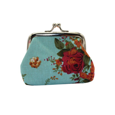 

Women Girls Vintage Rose Flower Small Wallet Hasp Change Coin Purse Clutch Bag