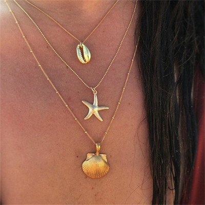 

Vintage Leaf Cross Heart Pyramid Ancient Egyptian Pharaoh Pendant Multilayer Gold Necklace Punk Lady Jewelry Women Necklace Set