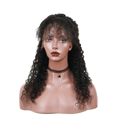 

Dolago 13x6 Lace Front Human Hair Wigs For Women 150 Density Deep Curly Brazilian Lace Frontal Wig With Bangs Glueless Black Full
