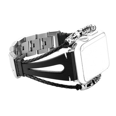

〖Follure〗Replacement Leather Wristband Band Strap Bracelet For Apple Watch Series 4 44mm