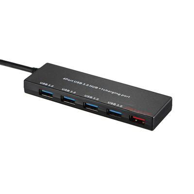 

5 Ports Super Speed Mini Portable USB 30 Hub 5Gbps Transfer Speed With Dedicated Charging Port 24A Port Black