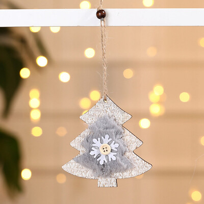 

New Christmas Tree Wood Ornament Elk Hanging Xmas Baubles Party Decoration