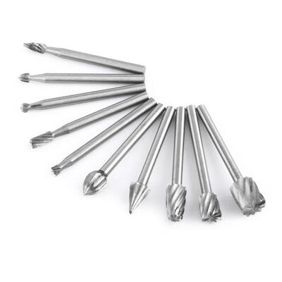 

Greensen 10pcs High Speed Steel Burrs Rotary Files Woodworking Carving Tool Set 18inch Shank