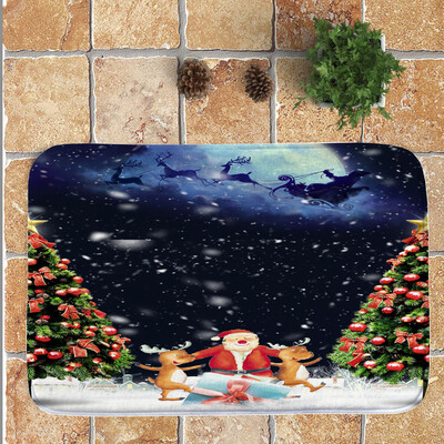 

〖Follure〗Christmas Festival Entrance Door Bathroom Floor Mat Indoor Bath Decor