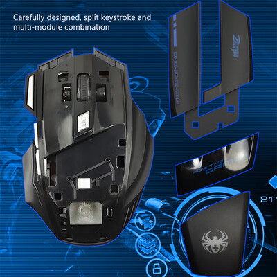 

ZELOTES T-80 Gaming Mouse 7200 DPI Backlight Multi Color LED Optical 7 Button Mouse Gamer USB Wired Gaming Mouse for Pro Gamer