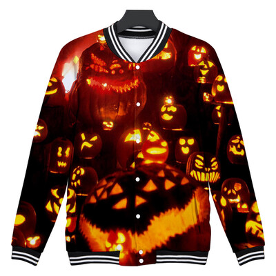

Toponeto Mens Casual Scary Halloween Lover 3D Print Party Long Sleeve Coat Top Blouse