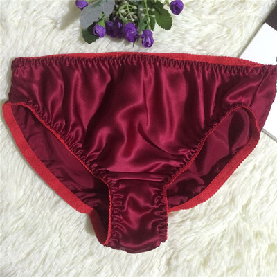 

Womens Silk Underwear Panties Triangle Briefs Breathable Tangas Thong Lingerie