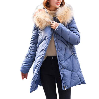 

Toponeto Women Winter Warm Coat Hooded Thick Warm Loose Jacket Long Overcoat