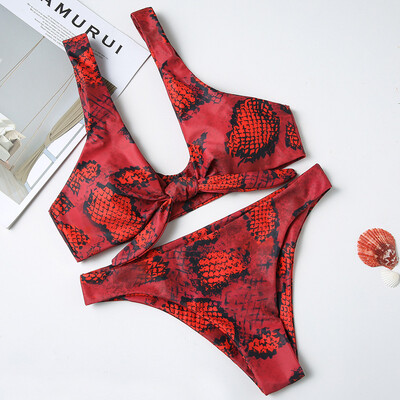 

Saidsome Women Floral Print Bikini Set Swimming Two Piece Swimsuits Swimwear Beach Suit