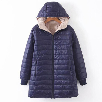 

Toponeto Women Fashion Loose Outerwear Long Cotton-padded Jackets Pocket Hooded Coats