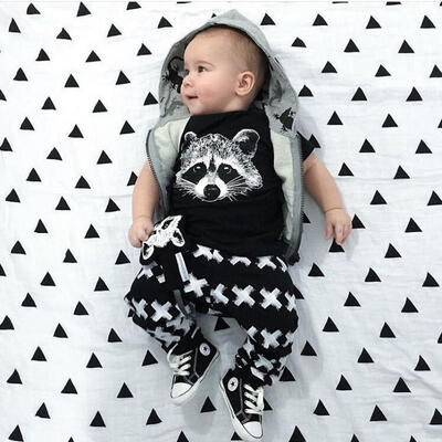 

Baby Girls Boys Bear Print Tops T-shirtPants Leggings 2pcs Outfits Set Clothes 0-24M